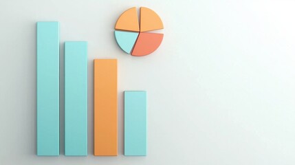 Poster - Minimal Geometric Abstract Data Visualization Infographic Background