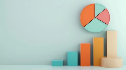 Poster - Minimalist Geometric Data Visualization for Business Presentation and Analytics