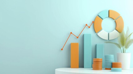 Poster - Colorful Business Financial Data Analytics Dashboard with Graphs and Charts