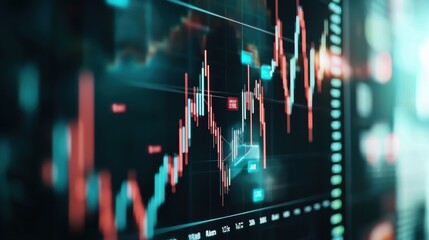 Poster - Detailed Financial Data Analytics Market Chart Graph Display