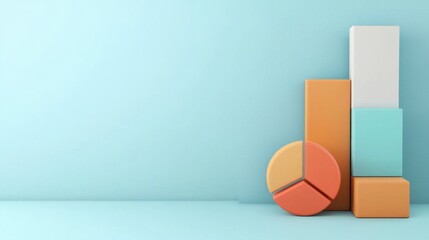 Poster - Minimalist Geometric Shapes Composition in Pastel Colors