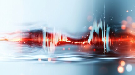 Poster - mesmerizing abstract digital art with vibrant colorful lights and futuristic motion blur effects