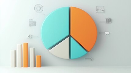 Poster - Colorful Pie Chart Infographic for Data Analysis and Business Presentation