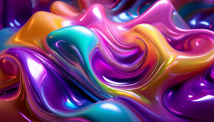 Poster - Swirling Colors Dance in a Vibrant Display of Abstract Artistry and Creativity