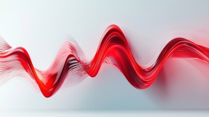 Poster - vibrant abstract waves of fluid motion and captivating color gradient