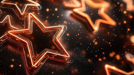 Poster - Dazzling Cosmic Stars Shimmering in the Night Sky Creating an Ethereal Galactic Backdrop