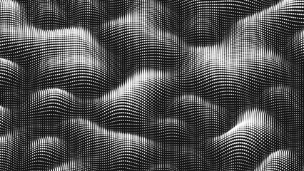 Poster - point wave noise texture. abstract dot background. technological cyberspace background.