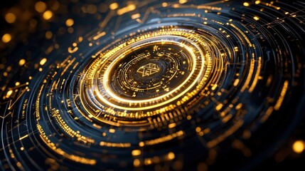 Poster - Captivating Cosmic Fractals Luminous Digital Visualizations of Futuristic Particle Flows and Intricate Symmetrical Patterns