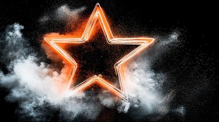 Poster - Fiery Explosion of Energy and Power in Dramatic Digital Abstract Design