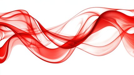 Poster - Captivating Red Fluid Motion Abstract Wave Design