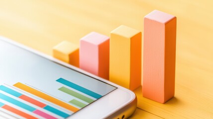 Poster - Colorful Geometric Graphs and Charts Visualizing Business Growth and Data Analysis