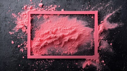 Poster - Vibrant Pink Powder Explosion Abstract Background