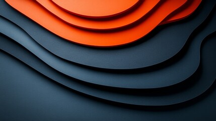 Wall Mural - an abstract presentation design in red, displayed on a black background