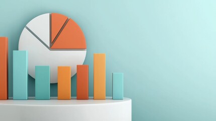Poster - Abstract Colorful Geometric Shapes and Patterns in Minimal Architectural Design Composition