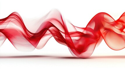 Poster - Mesmerizing Abstract Waves of Vibrant Red and Pink Colors