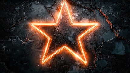 Poster - Fiery Star Explosion Abstract Background with Glowing Energy and Intense Luminosity