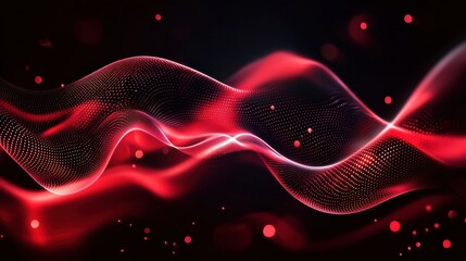 Poster - Captivating Digital Waves of Pulsating Energy and Ethereal Illumination