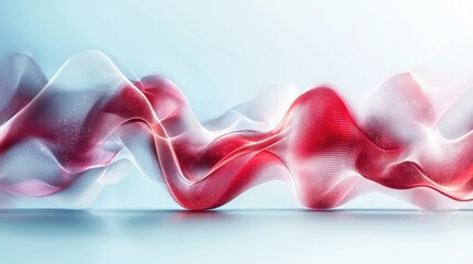Poster - Mesmerizing Abstract Fluid Waves of Vibrant Red and Pink Tones