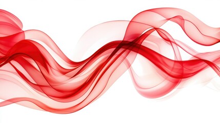Poster - Mesmerizing Abstract Fluid Waves of Vibrant Red and Pink Hues Creating a Captivating Motion Design