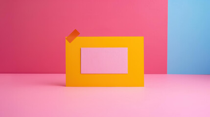 Poster - A stylish gold and pink brochure perfect for event invitations or promotional materials, adding elegance to your message.