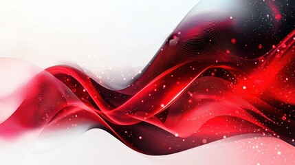 Poster - Mesmerizing Swirls of Vibrant Crimson and Glowing Cosmic Energy