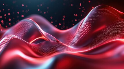 Poster - Mesmerizing Multicolored Fluid Waves in a Futuristic Cosmic Landscape