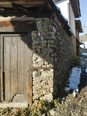 Wall Mural - Winter Sunset view of Village of Kovachevitsa, Bulgaria