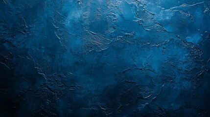 Poster - Deep blue textured stucco wall providing a dramatic and moody backdrop, perfect for adding depth and visual interest to various design projects