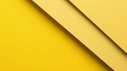 Poster - two overlapping sheets of textured yellow paper are creating an abstract geometric composition, with