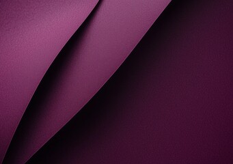 Poster - Curving and overlapping smooth, matte purple surfaces create an abstract composition, exuding depth and modern elegance while inviting a sense of serene sophistication