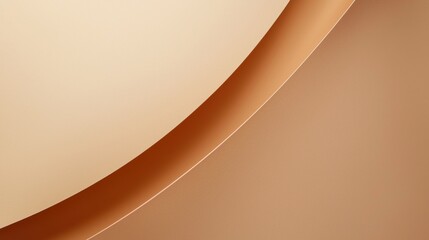 Poster - Smooth, overlapping curved shapes in light brown shades create a sophisticated, minimalist abstract background perfect for modern design projects and presentations