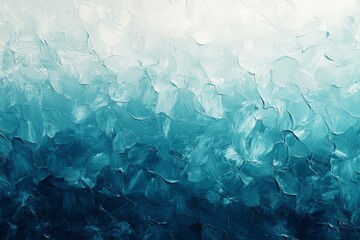 Poster - Abstract teal and white paint texture with gradient effect.