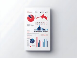 Poster - A detailed infographic displaying various data visualizations including bar charts, pie charts, and trend lines. Perfect for presentations in business or academic settings.