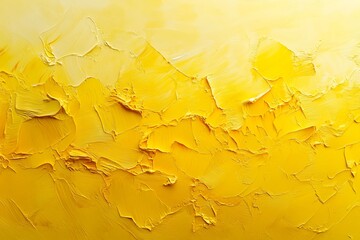 Poster - Abstract yellow oil painting texture.