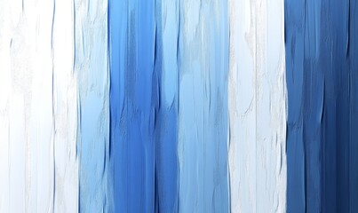 Poster - Abstract blue and white painted texture with vertical brush strokes.