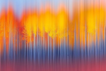 Canvas Print - Abstract Blurred Image of Autumn Trees