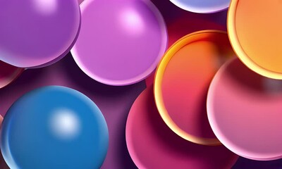 Poster - Colorful spheres abstract background design