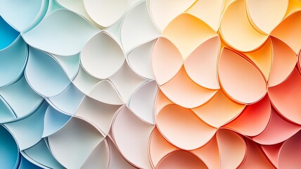 Poster - Abstract colorful paper wave pattern background.