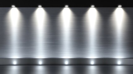 Poster - A minimalist metal backdrop with a smooth, brushed aluminum texture and clean lighting.