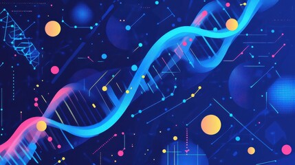 Poster - Abstract Technology Background with Data Visualization and Patterns