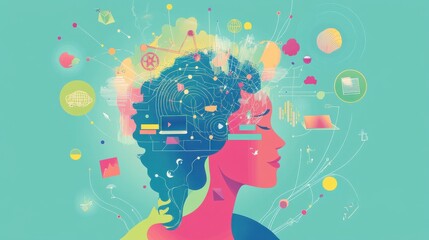 Poster - Abstract Art Representing Creativity and Innovation in Modern Society