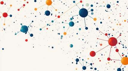 Poster - Abstract Colorful Design with Dots and Lines for Creative Background