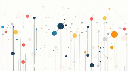 Poster - Abstract Colorful Circles and Lines Illustration for Modern Backgrounds