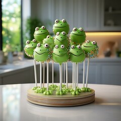 Wall Mural - Cakepops in Form eines Frosches