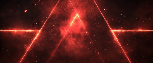 Wall Mural - a modern digital technology concept showcasing an abstract red and black metallic design with light 