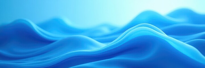 Wall Mural - Fluid, calming blue gradient Seamless, soft, abstract design , art, dark