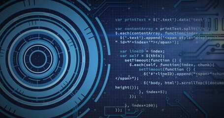 Poster - image of digital data processing over scope scanning