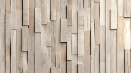 Poster - Elegant wooden planks backdrop with a geometric panel pattern in natural neutral tones  Clean simple and minimalist architectural or interior design material texture