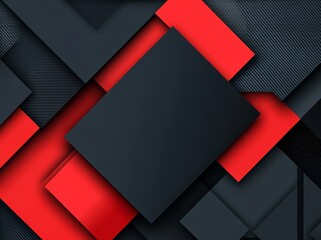 Wall Mural - a sleek, modern black and red abstract background, perfect for both wallpaper and professional appli