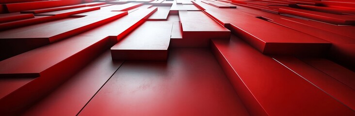 Wall Mural - a modern dark red abstract banner featuring a light red gradient, forming a colorful and wide banner